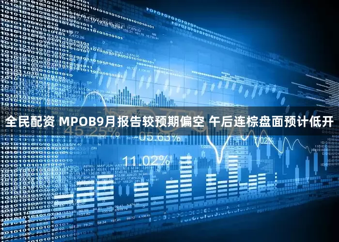 全民配资 MPOB9月报告较预期偏空 午后连棕盘面预计低开